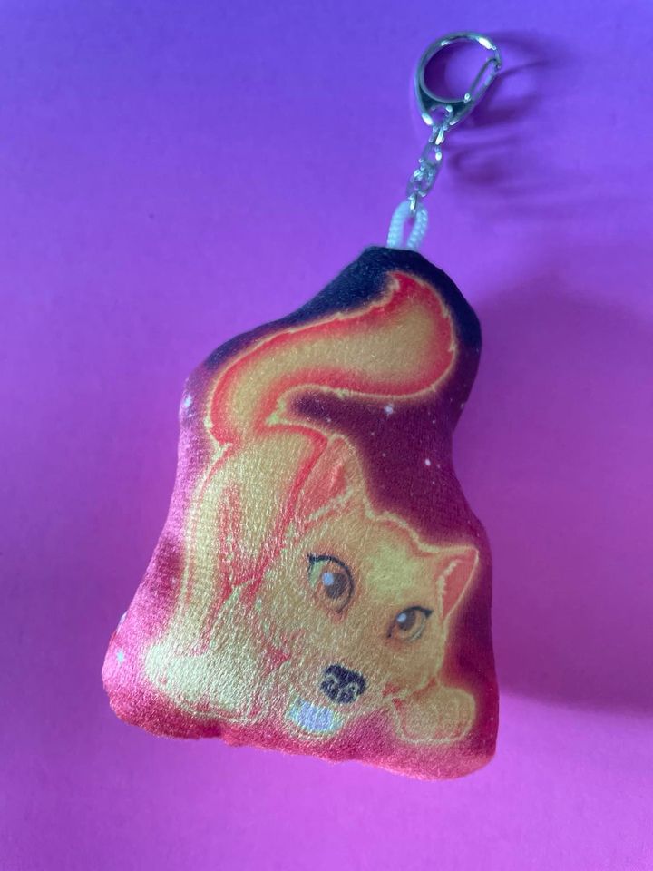 Cute Solar Wolf Pillow Keychain