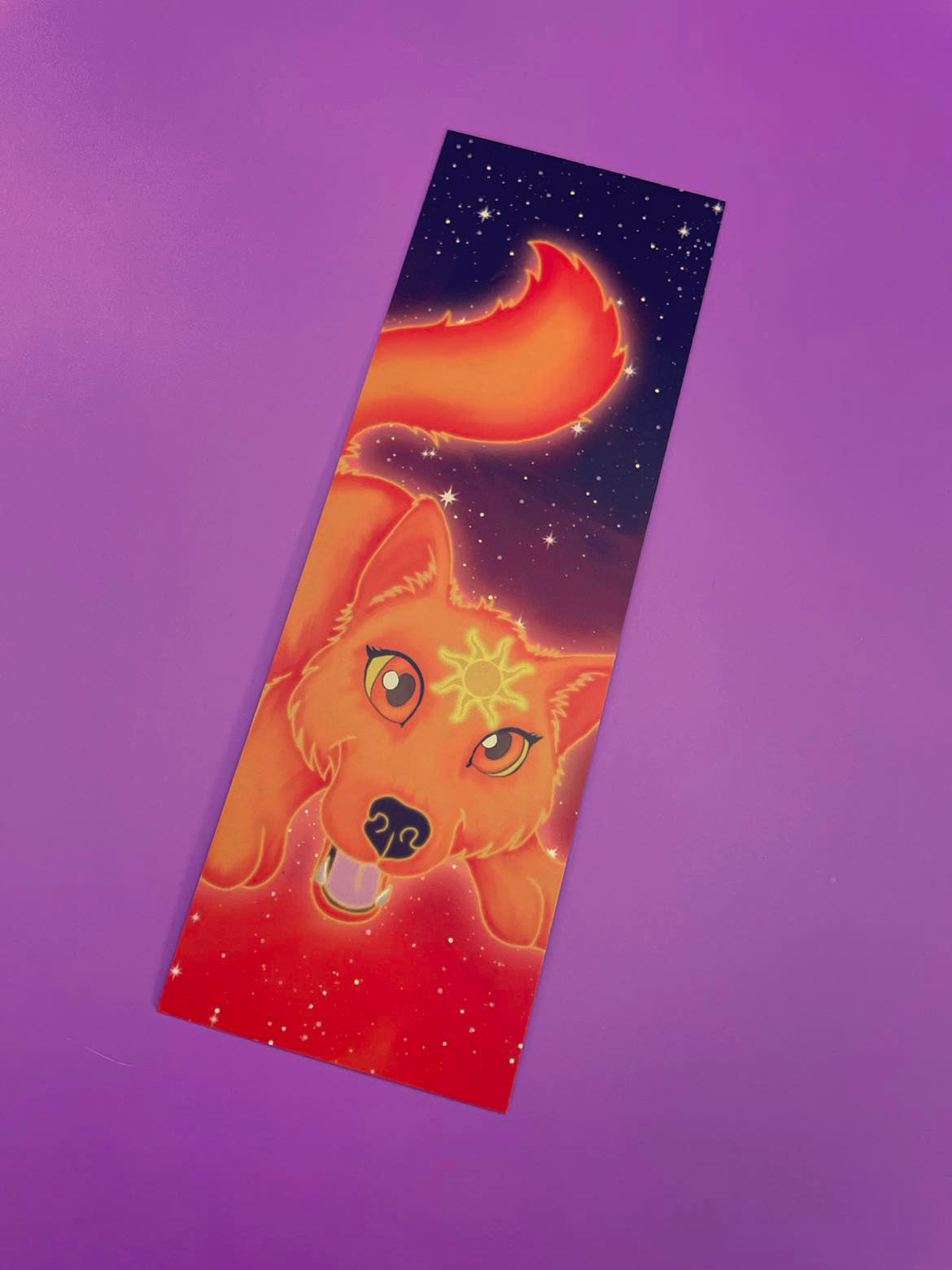 Cute Solar Wolf Bookmark Shadowolf Art