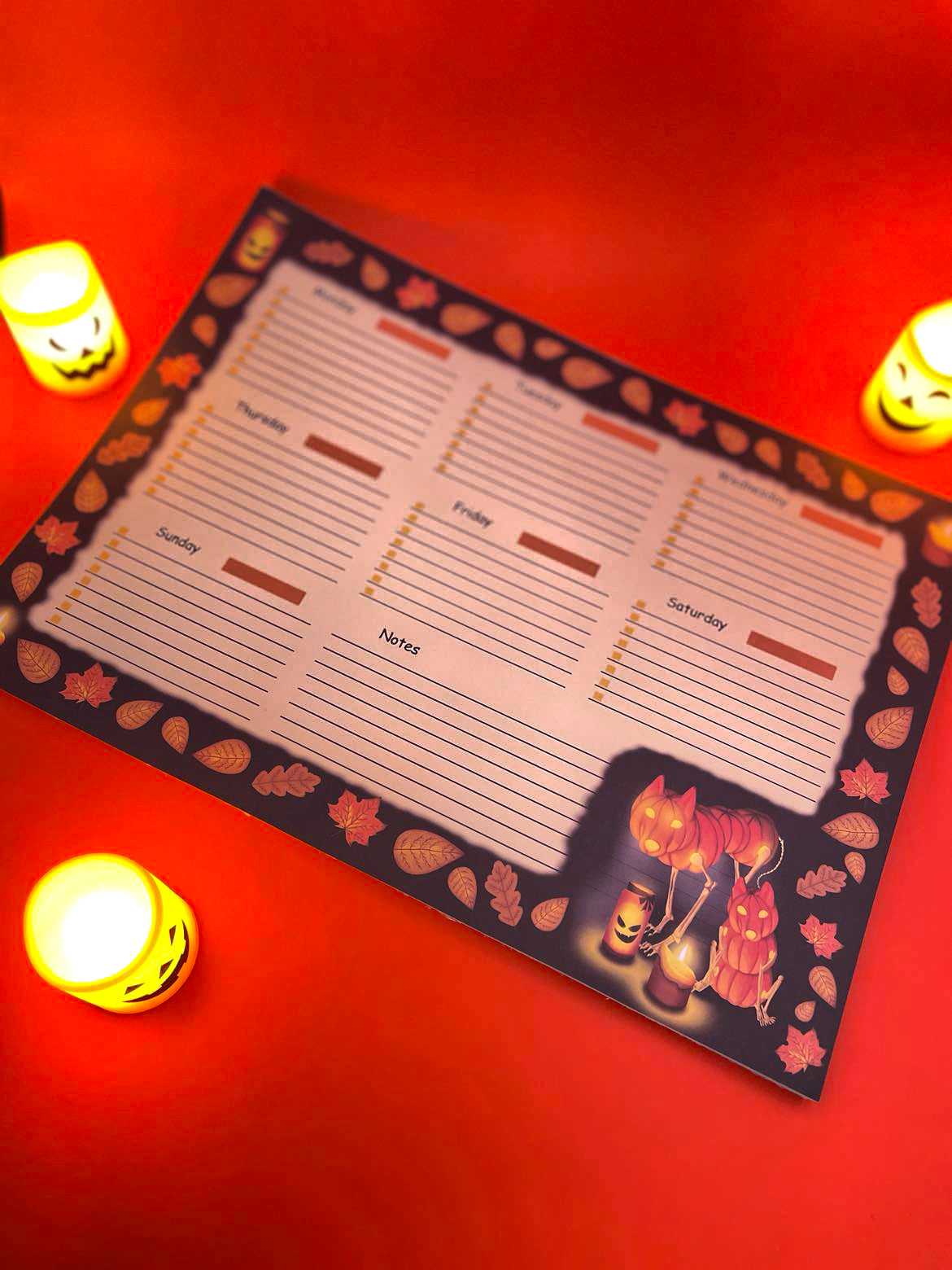 Halloween 2024 Weekly Planner Shadowolf Art