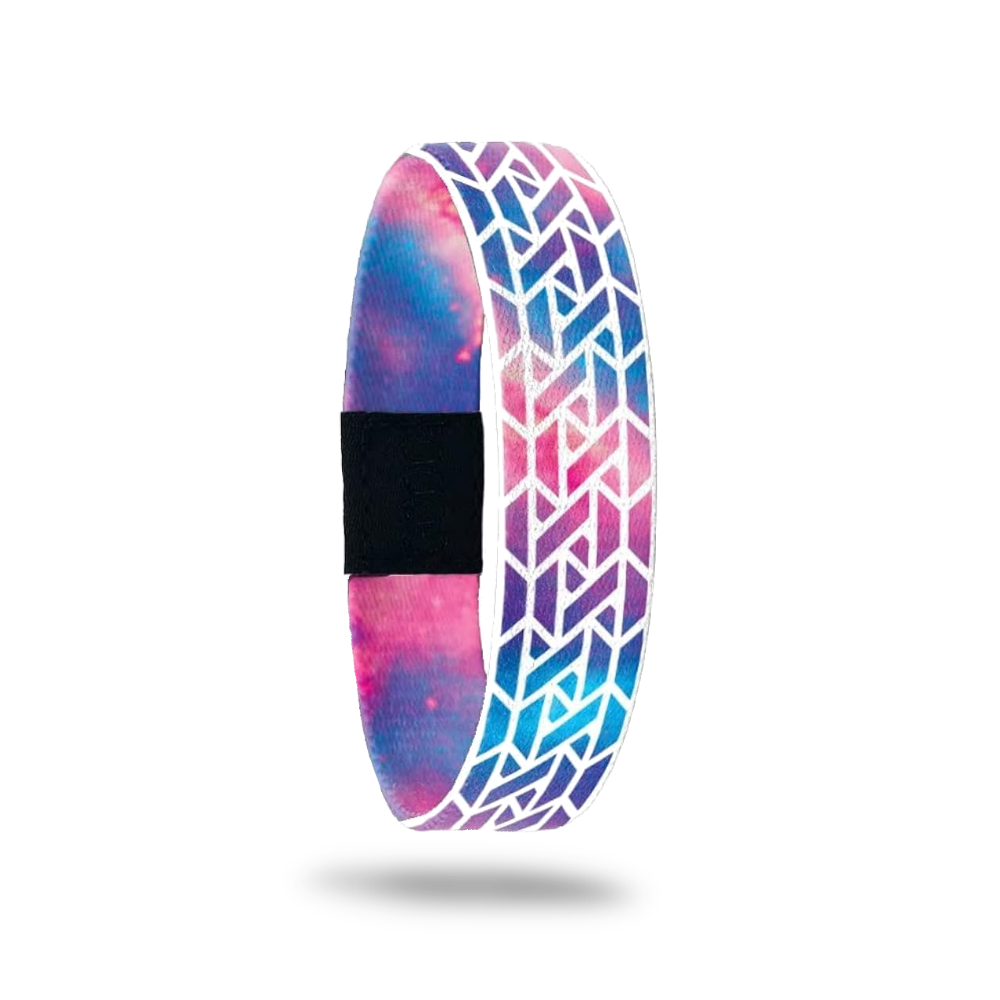 You Are Enough (Pink, Blue and White Discontinued Version) - Zox Wristband (Medium) Shadowolf Art