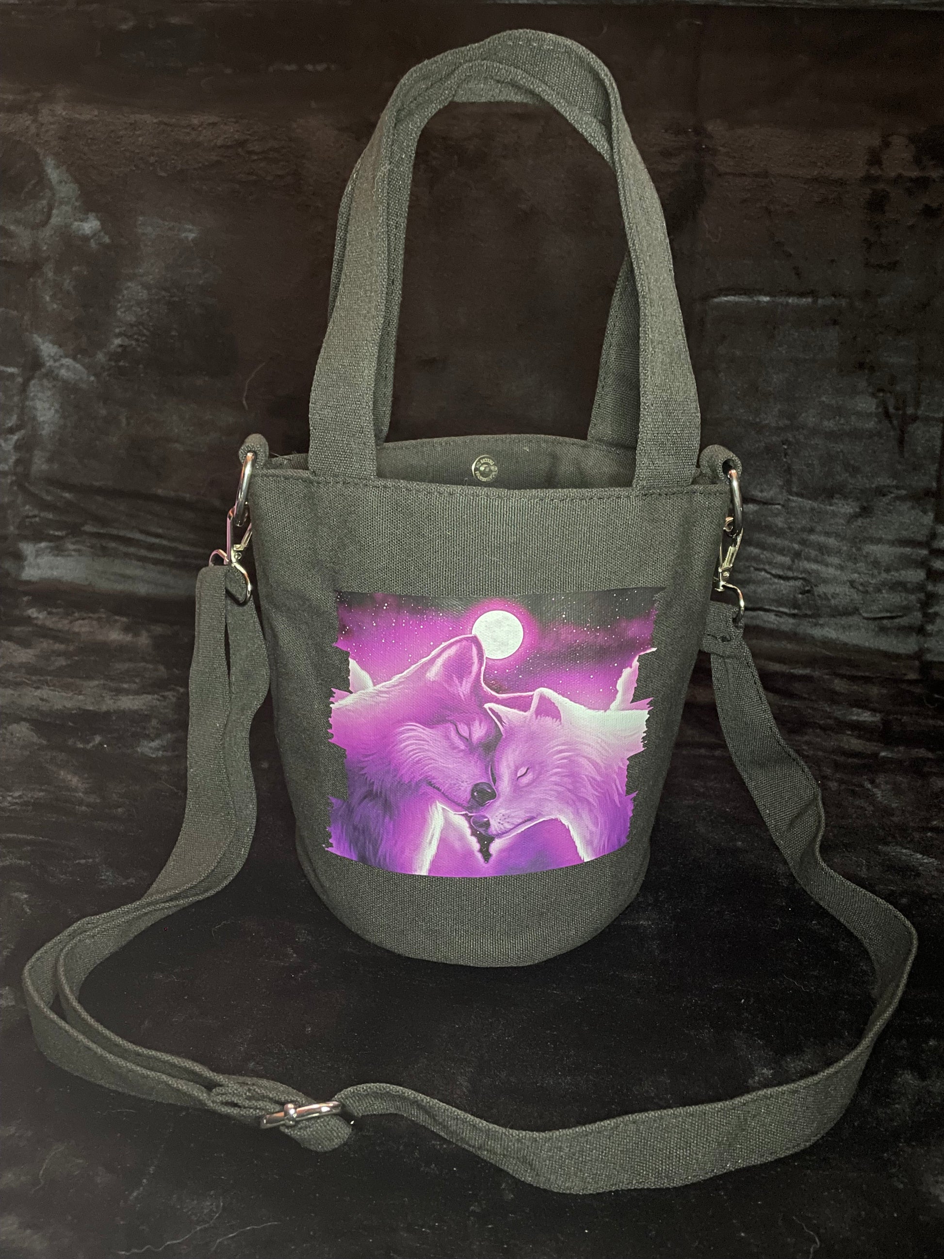 Two Wolves Canvas Bag Shadowolf Art