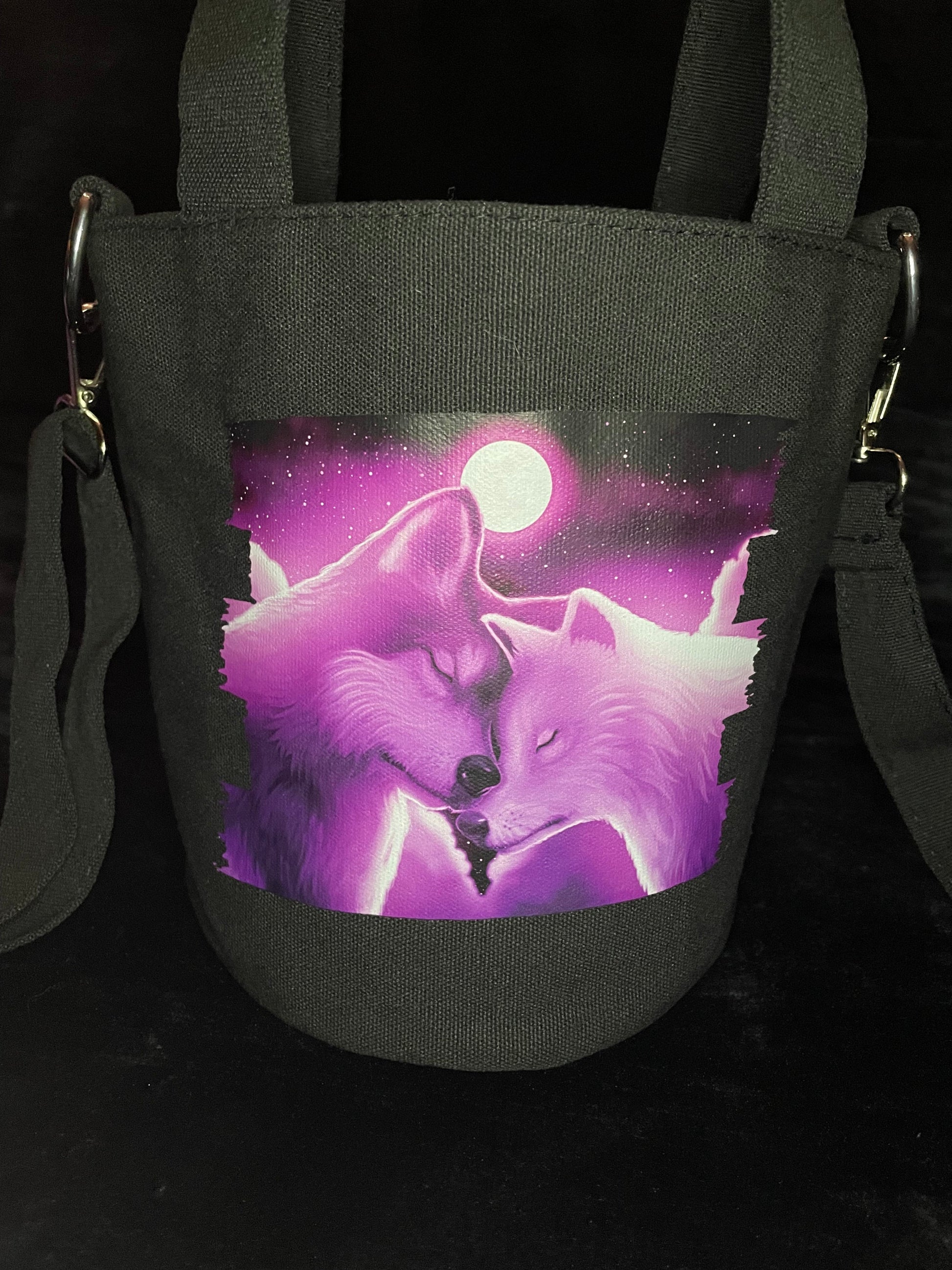 Two Wolves Canvas Bag Shadowolf Art