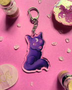 Cute Lunar Wolf - Wolf Keychain Shadowolf Art