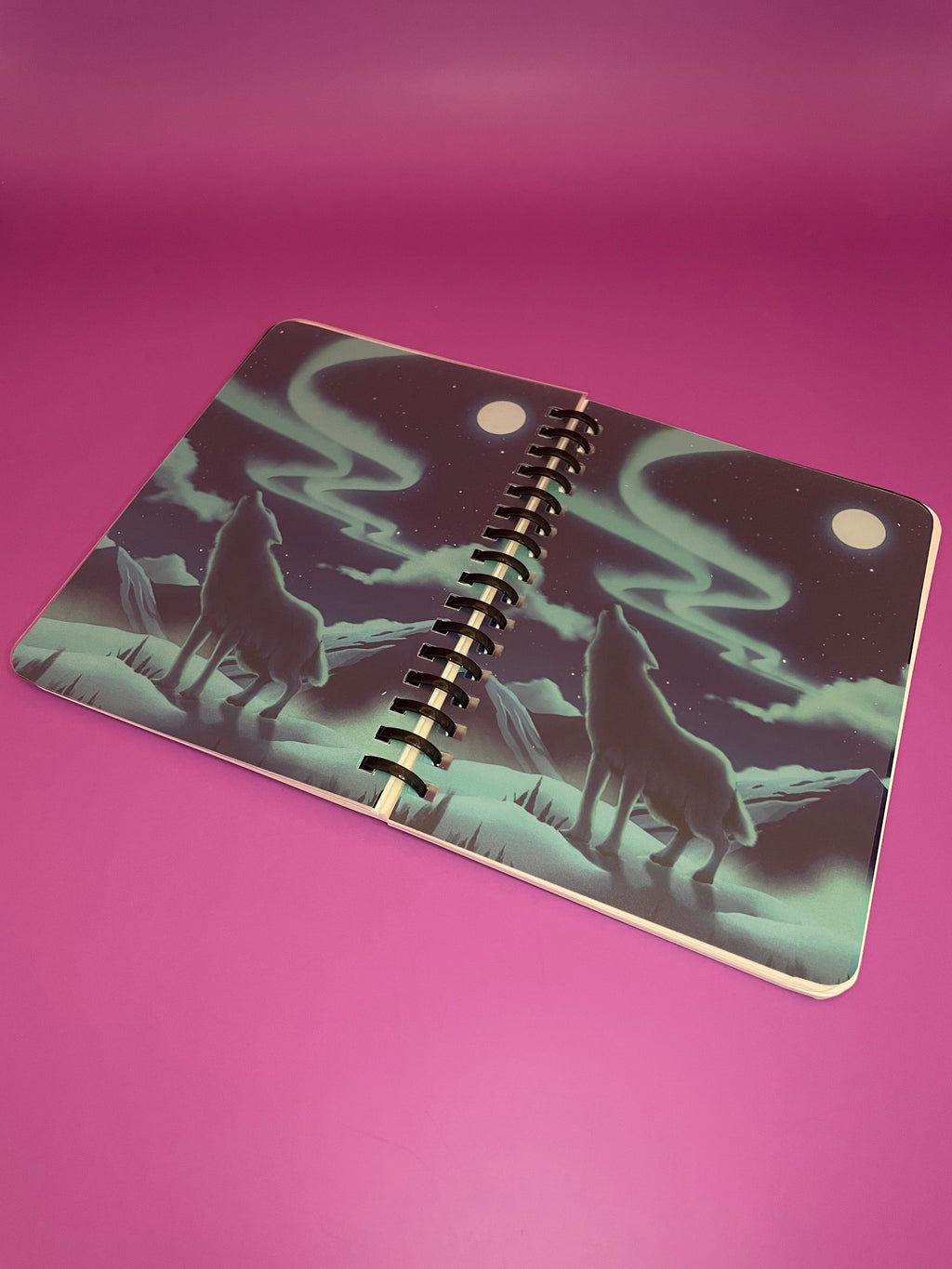 Aurora Wolf Soft Ring Notebook Shadowolf Art