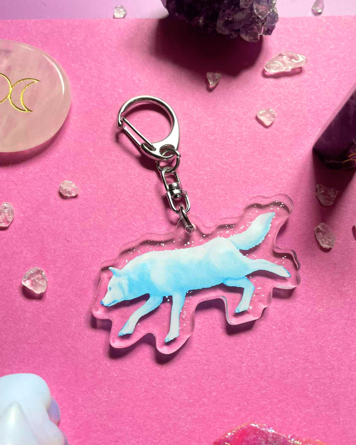 Wolf Runner - Wolf Keychain Shadowolf Art