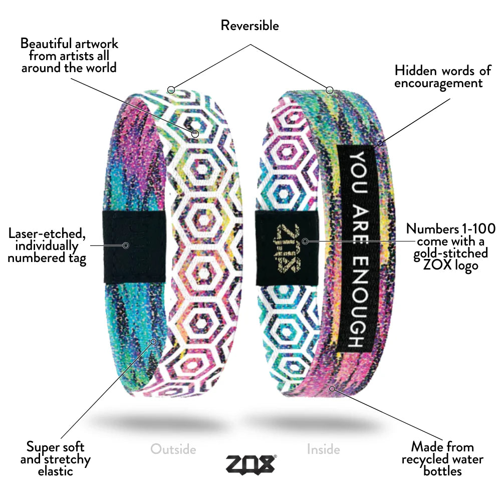 You Are Enough - Zox Wristband (Medium) Shadowolf Art