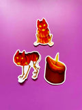 Pack of 3 Halloween Fantasy Stickers Shadowolf Art