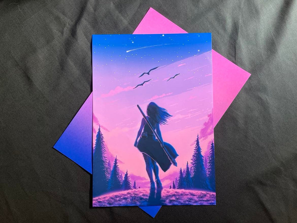 Luna Dreaming Art Print Shadowolf Art