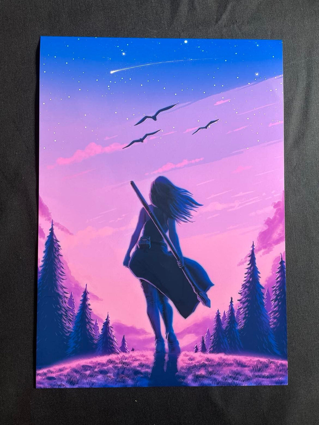 Luna Dreaming Art Print Shadowolf Art