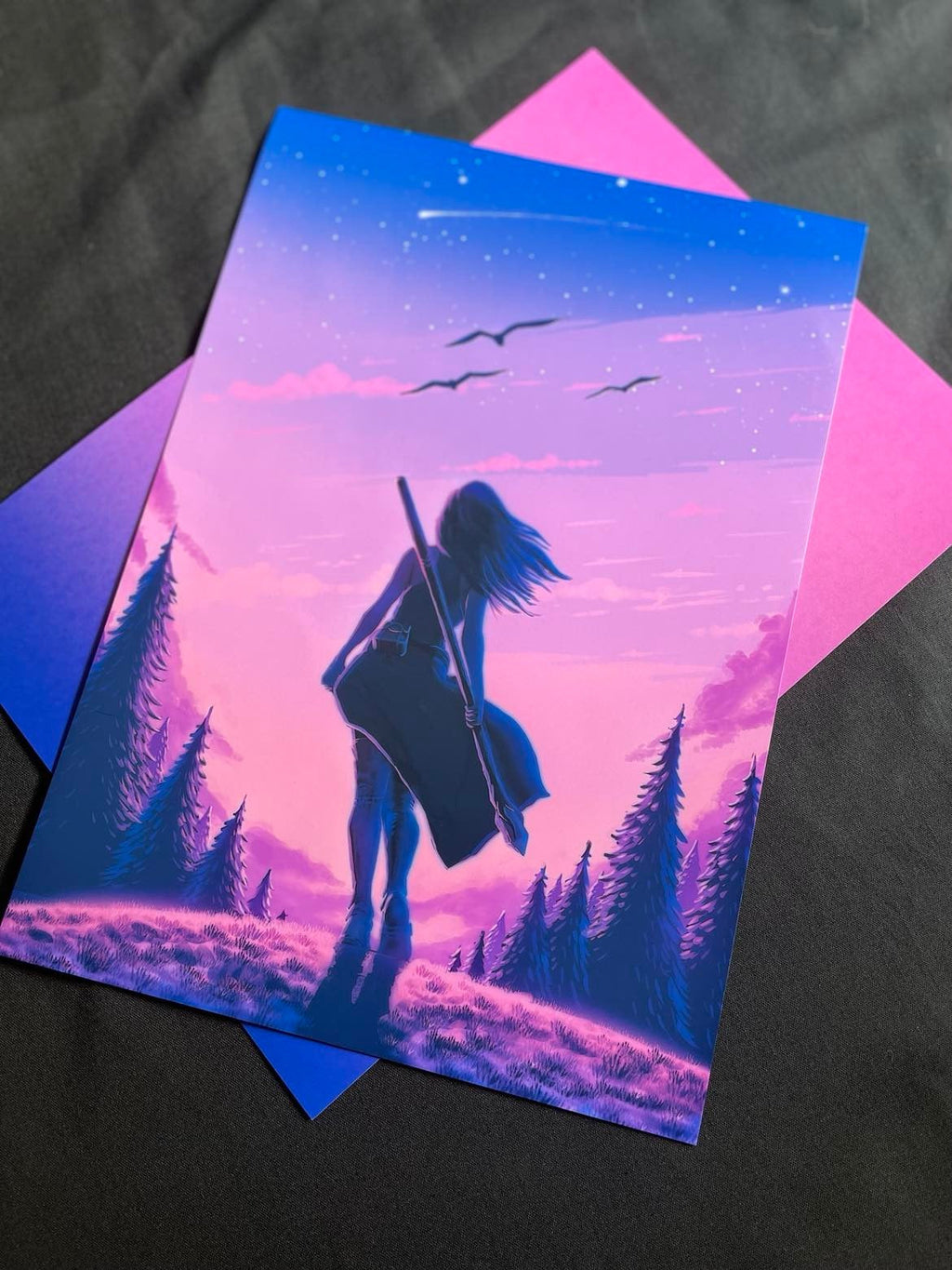 Luna Dreaming Art Print Shadowolf Art