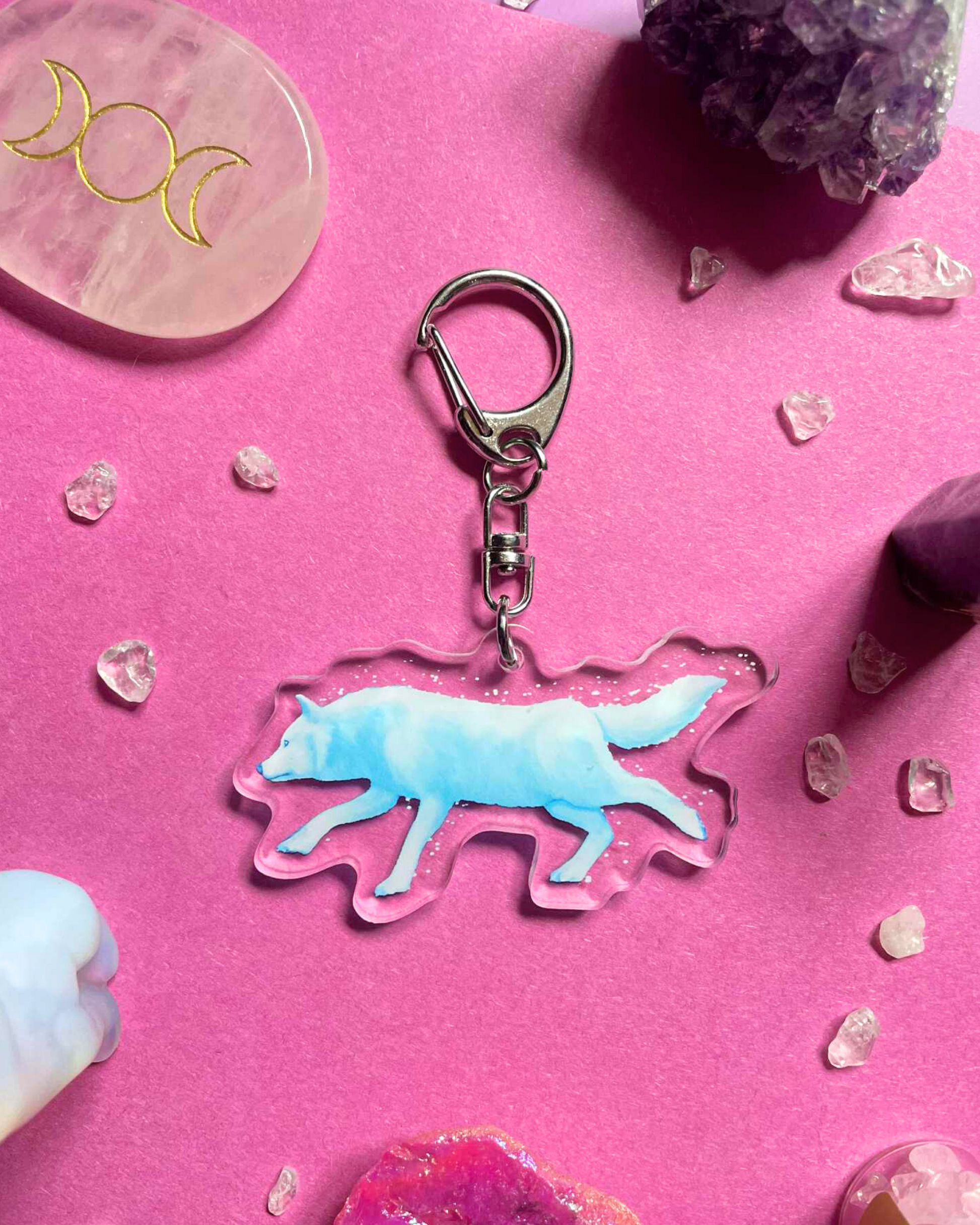 Wolf Runner - Wolf Keychain Shadowolf Art