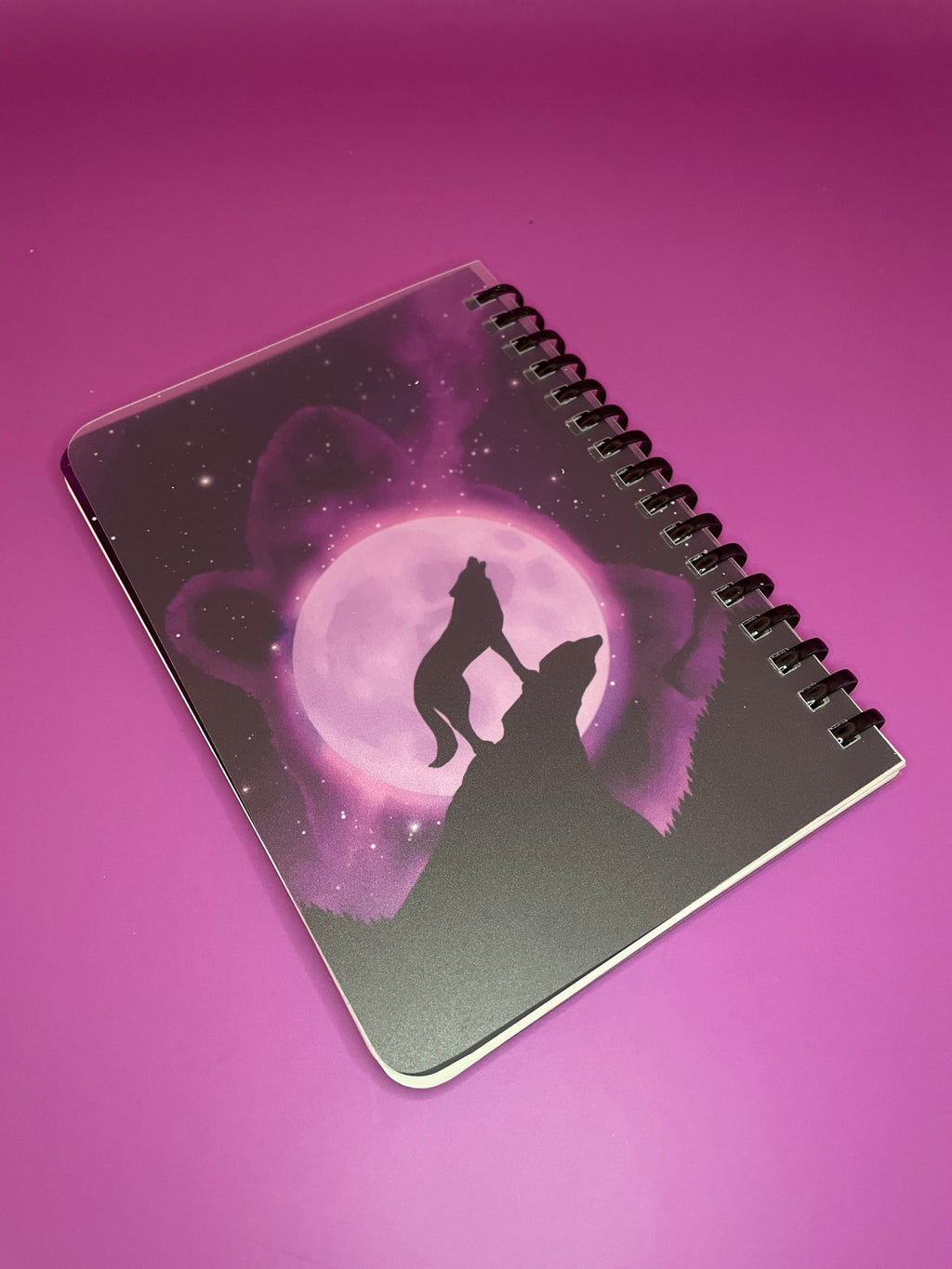 Howling at the Purple Moon Soft Ring Notebook Shadowolf Art