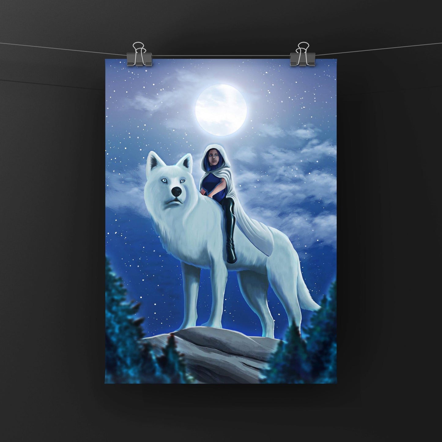 Wolf Rider Art Print