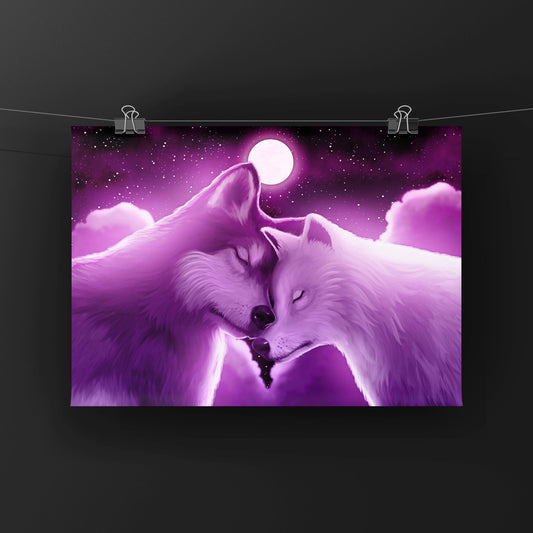 Two Wolves Art Print