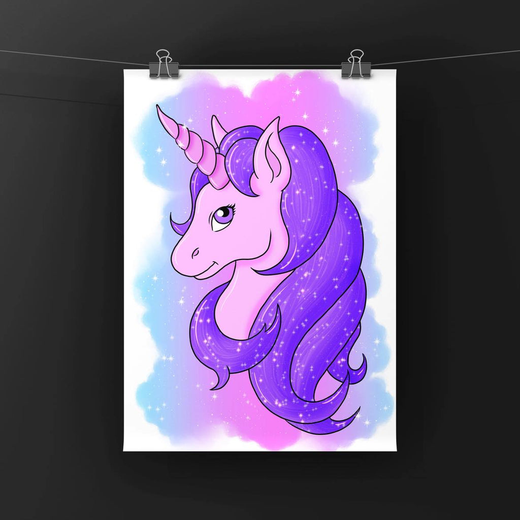 Unicorn Portrait Art Print Shadowolf Art