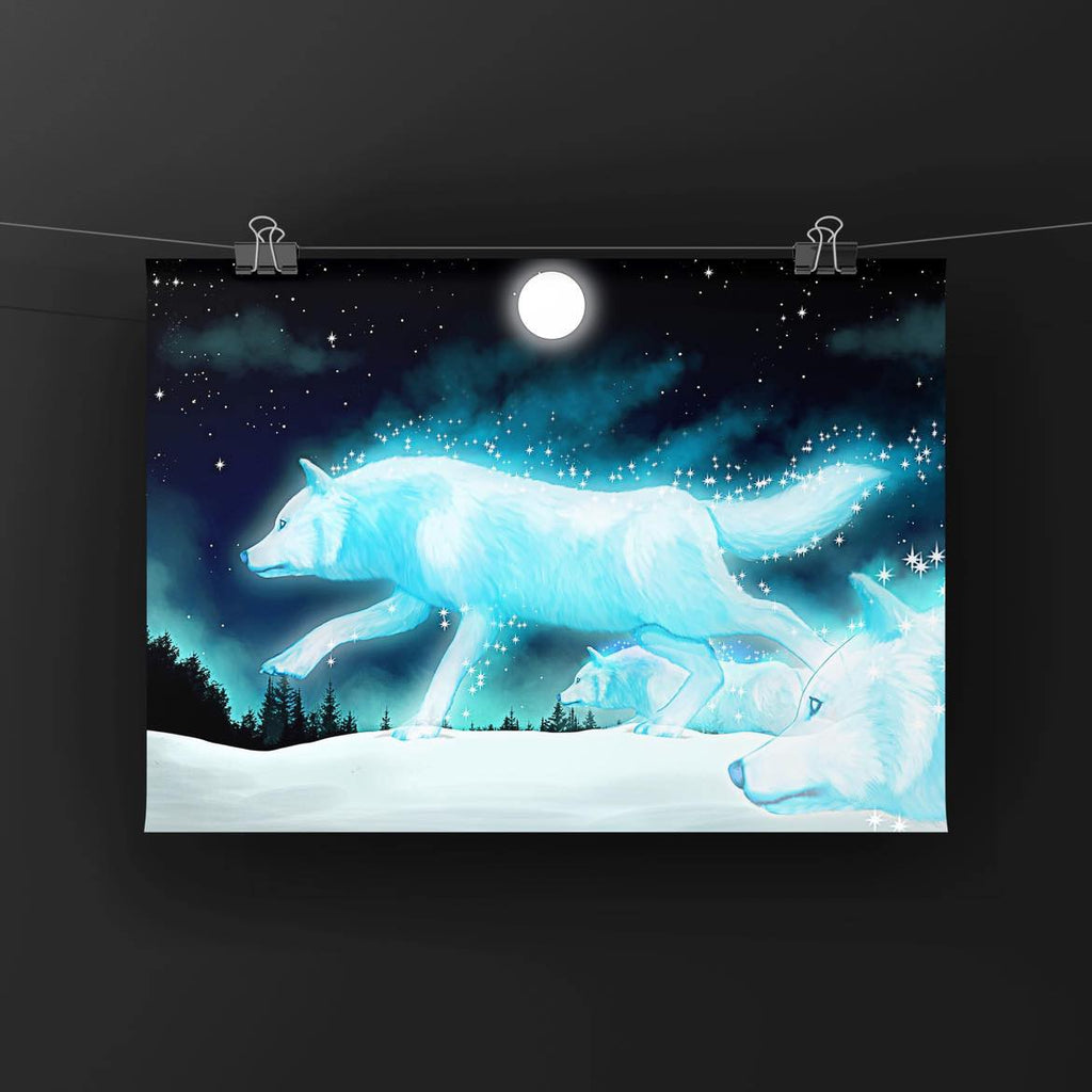Wolf Runners Art Print Shadowolf Art