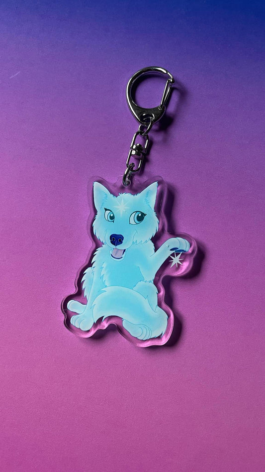 Cute Star Wolf Charm / Keyring