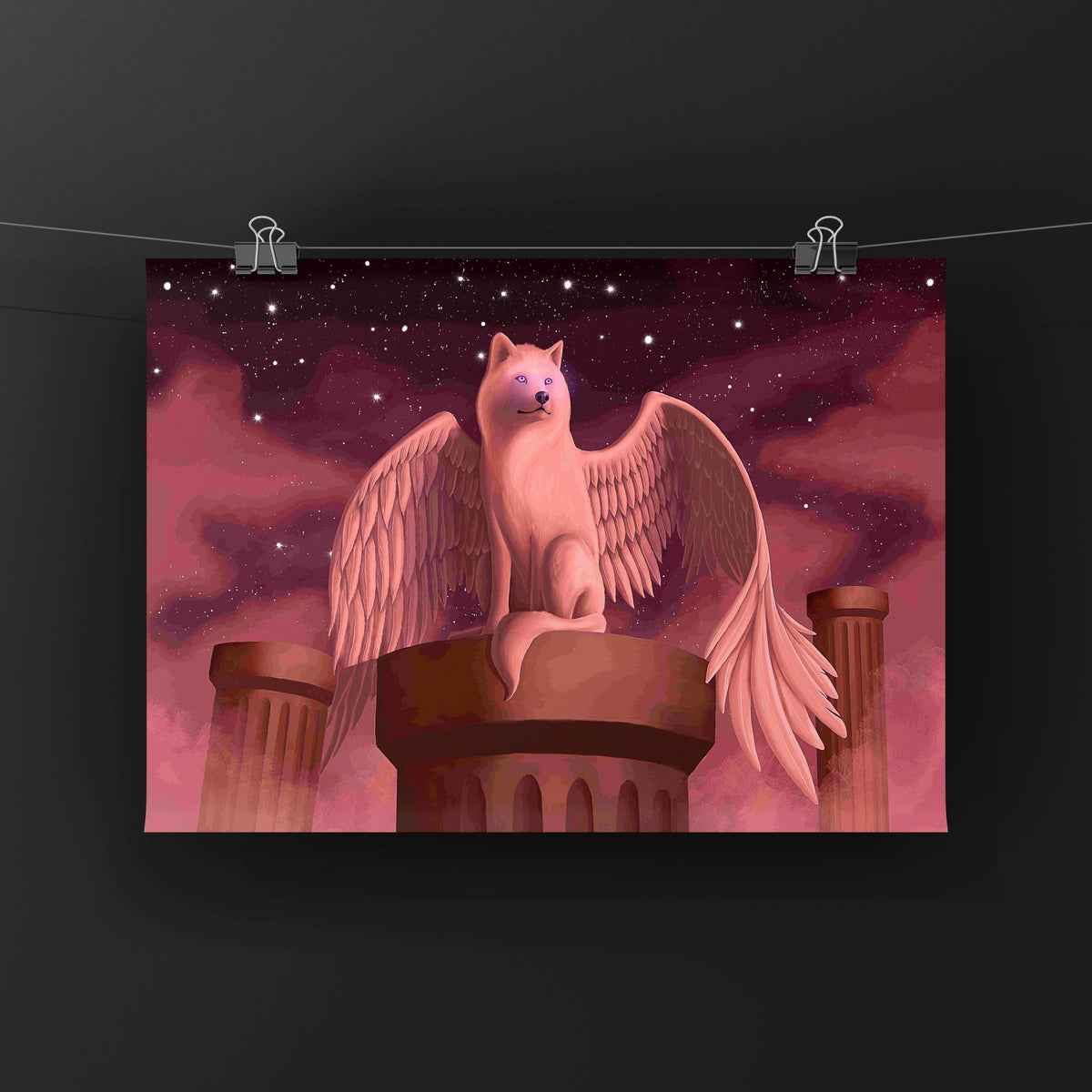 Ethereal Guardian Art Print Shadowolf Art