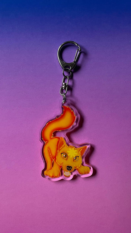 Cute Solar Wolf Charm / Keyring