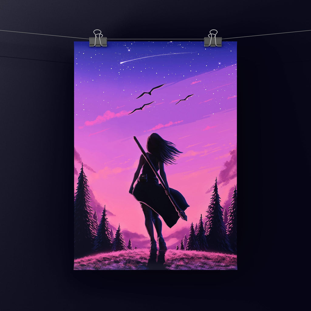 Luna Dreaming Art Print Shadowolf Art