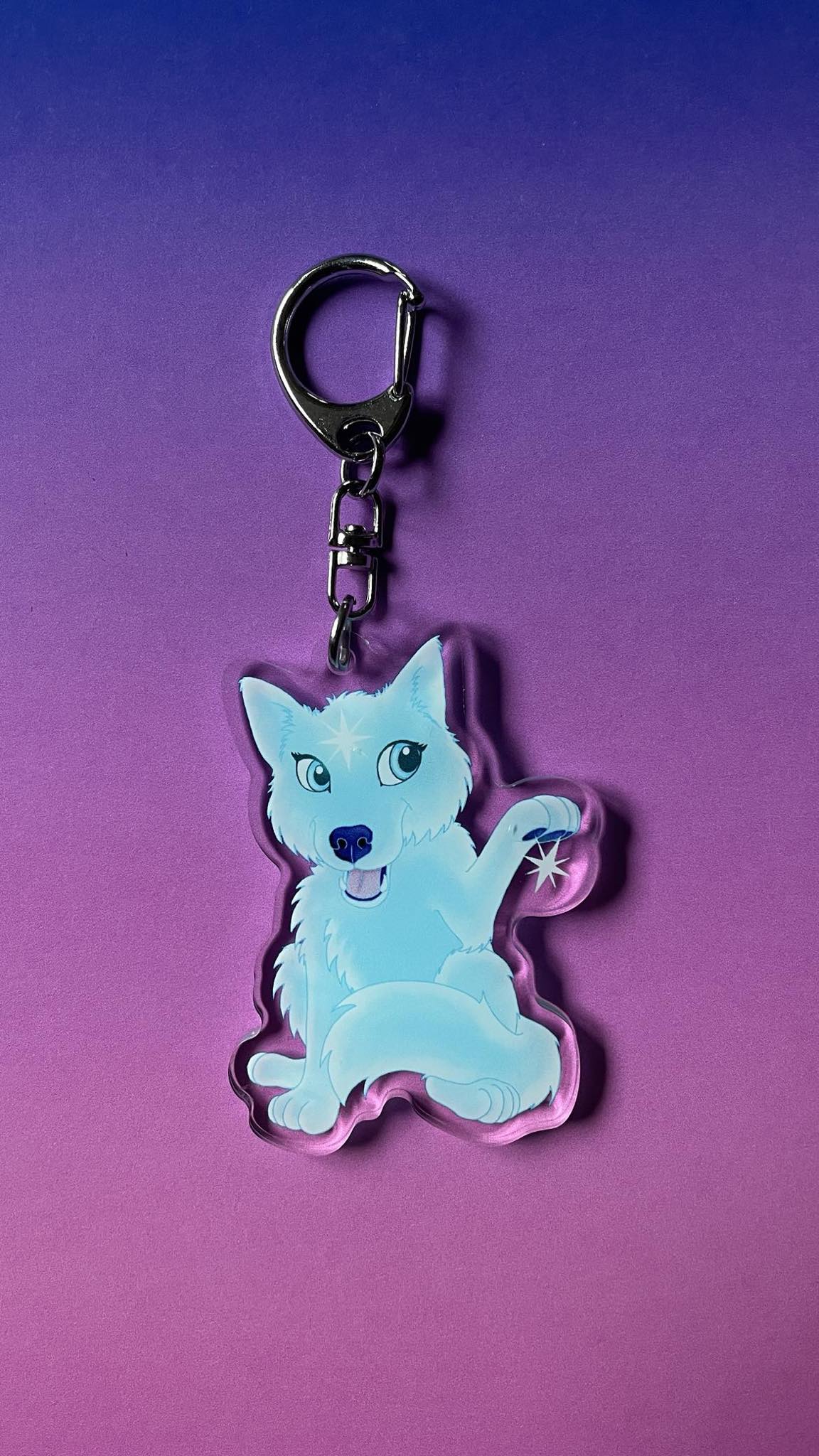 Cute Star Wolf Charm / Keyring