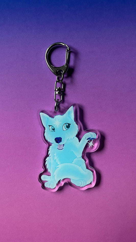 Cute Star Wolf Charm / Keyring