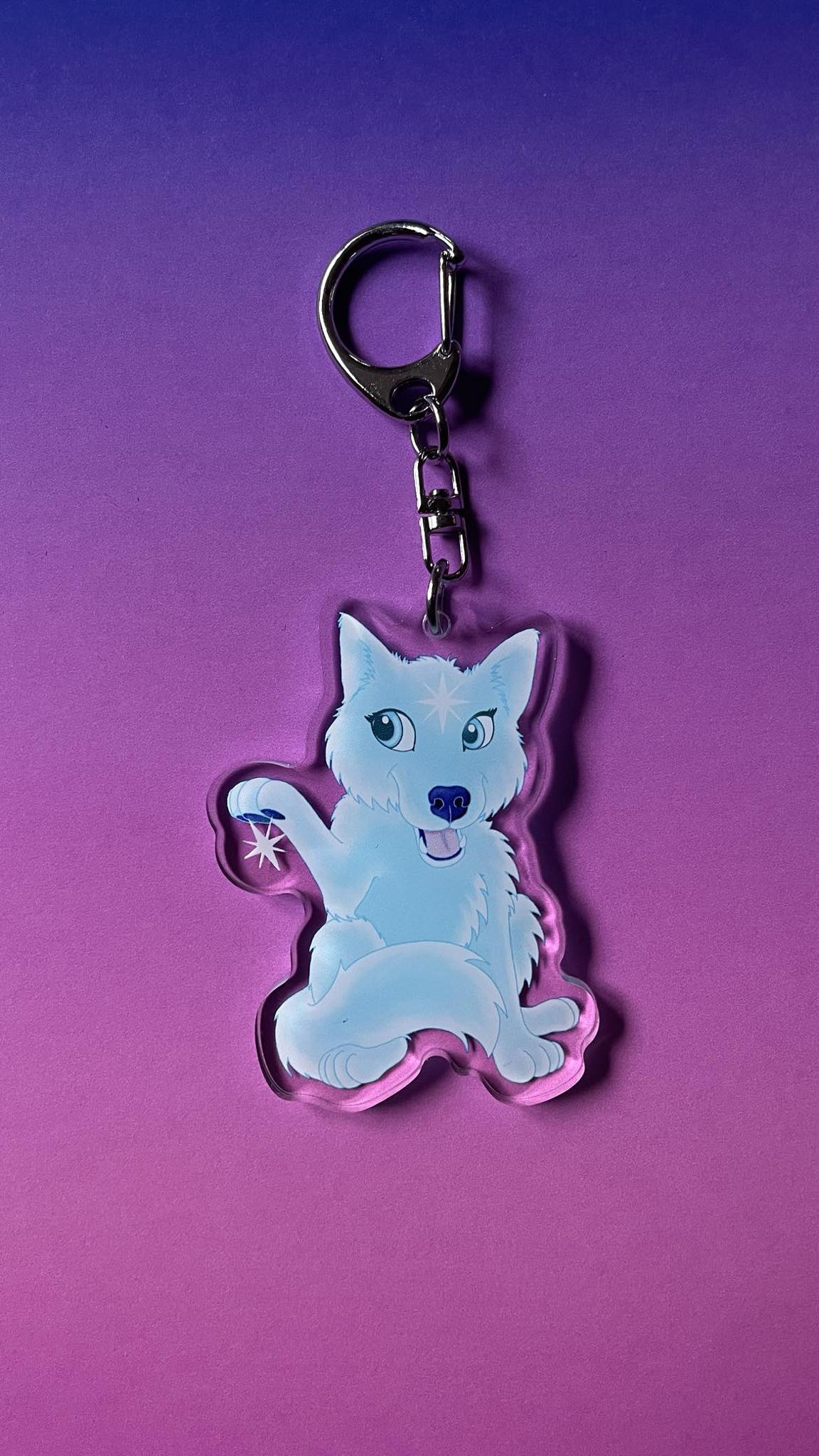 Cute Star Wolf Charm / Keyring