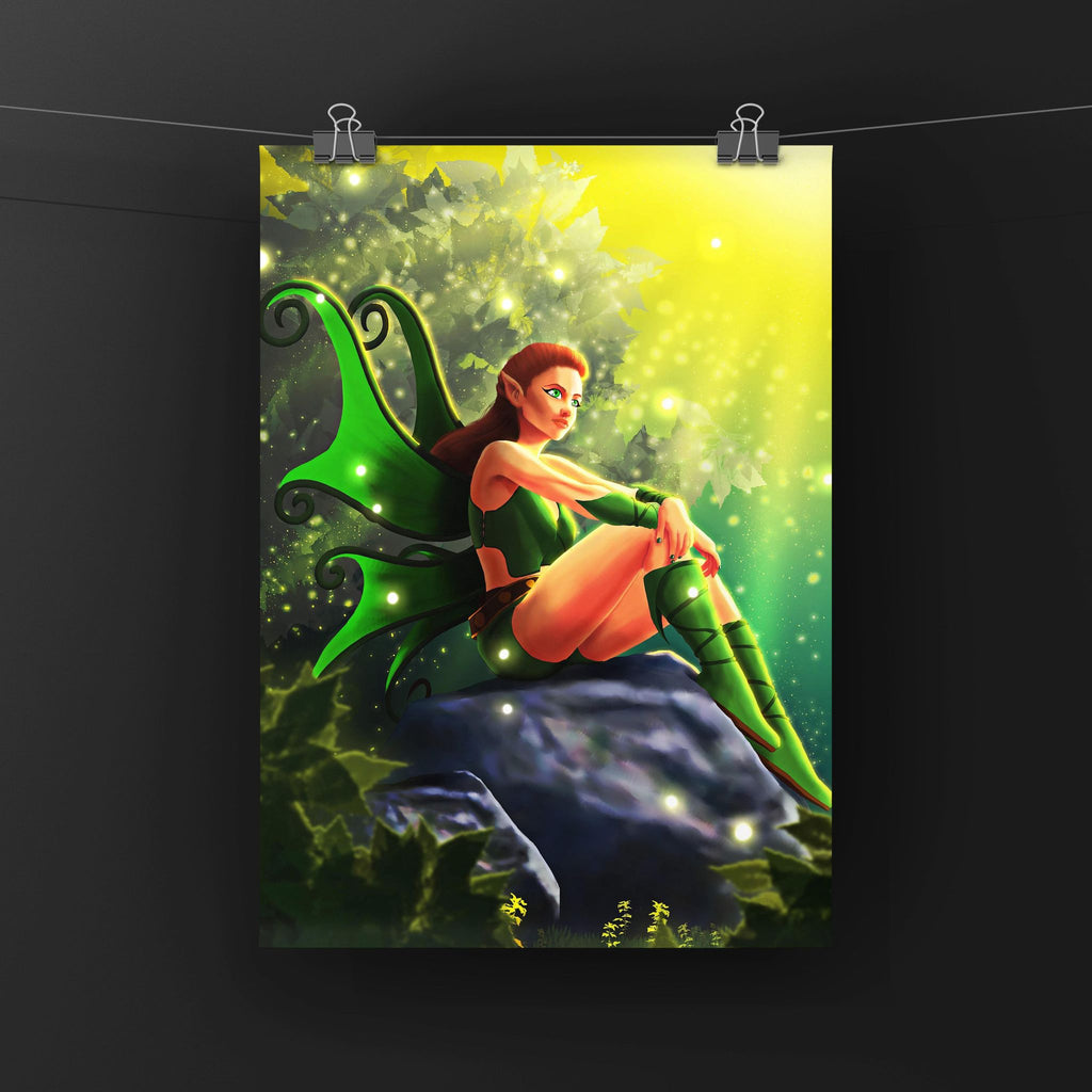 Fairy of Nature Art Print Shadowolf Art