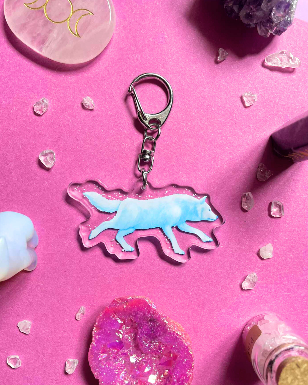 Wolf Runner - Wolf Keychain Shadowolf Art
