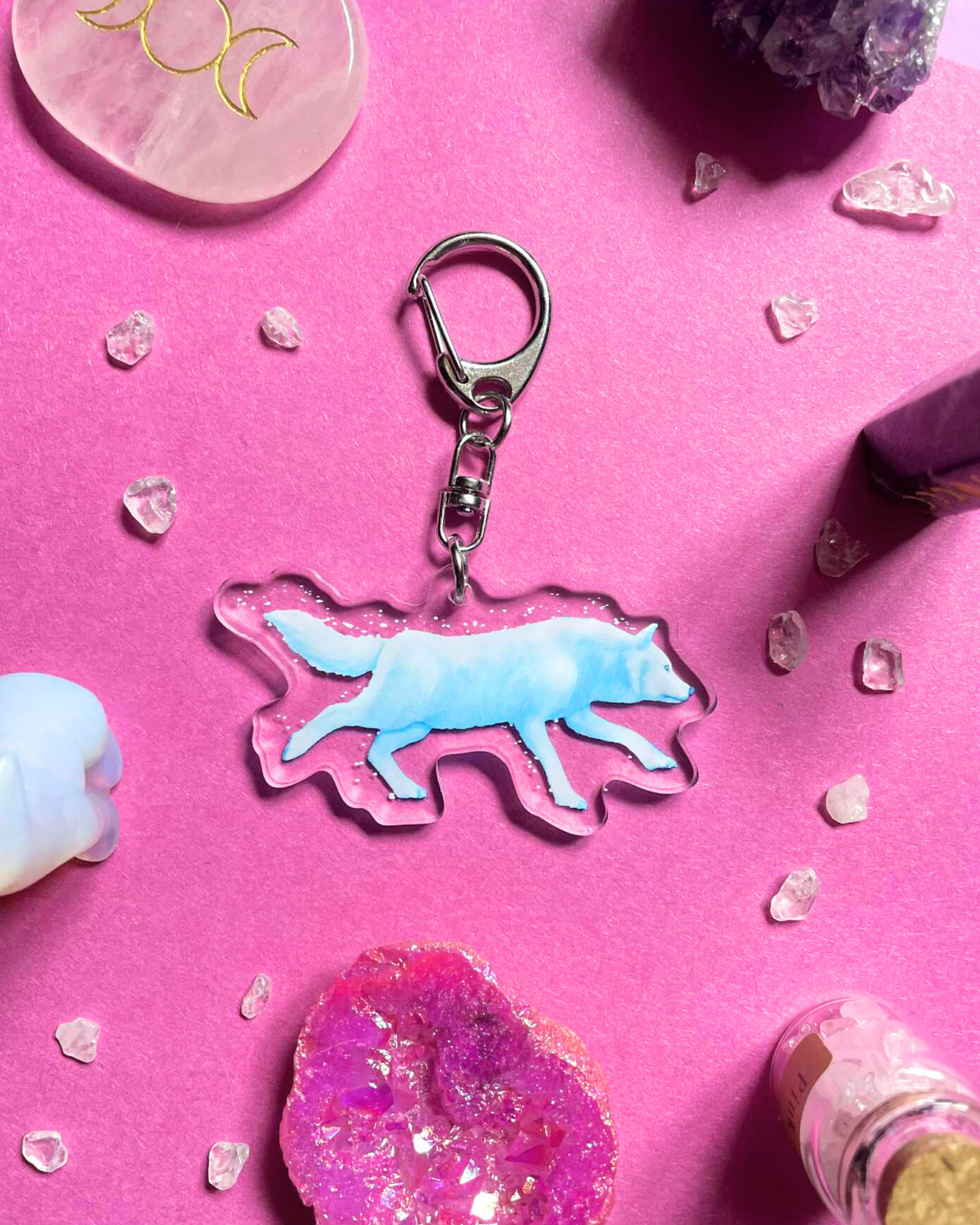 Wolf Runner - Wolf Keychain Shadowolf Art