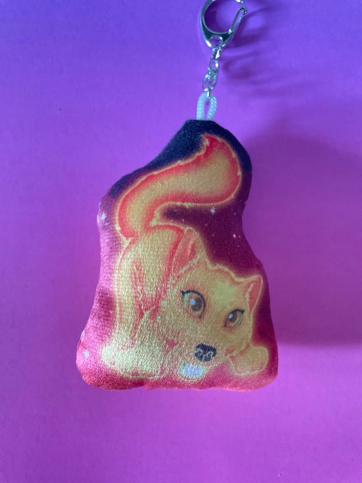 Cute Solar Wolf Pillow Keychain Shadowolf Art