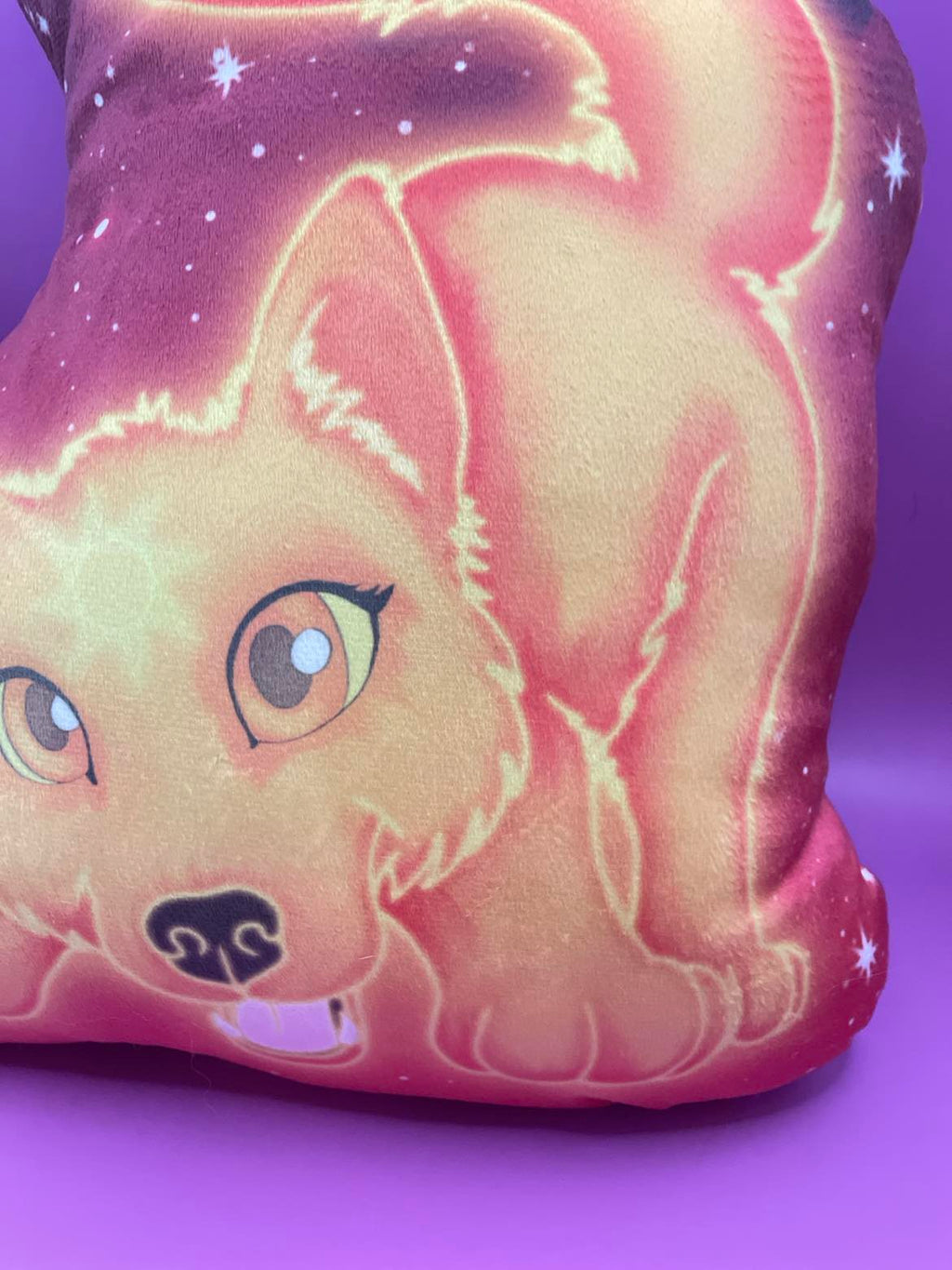 Cute Solar Wolf Pillow Shadowolf Art