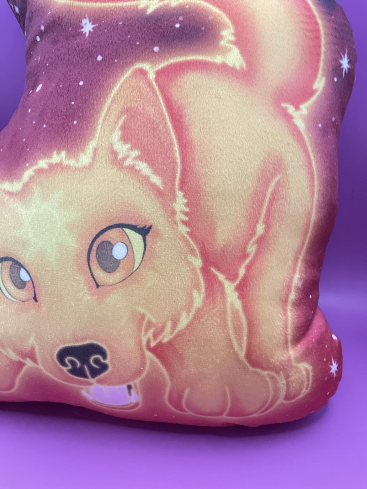 Cute Solar Wolf Pillow Shadowolf Art
