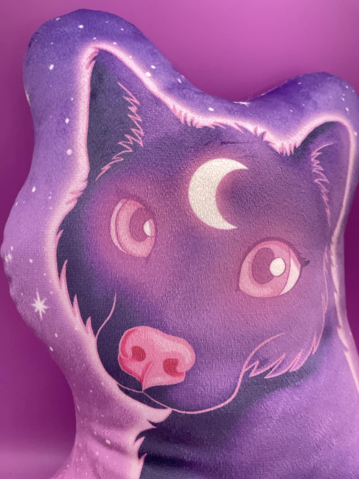 Cute Lunar Wolf Pillow