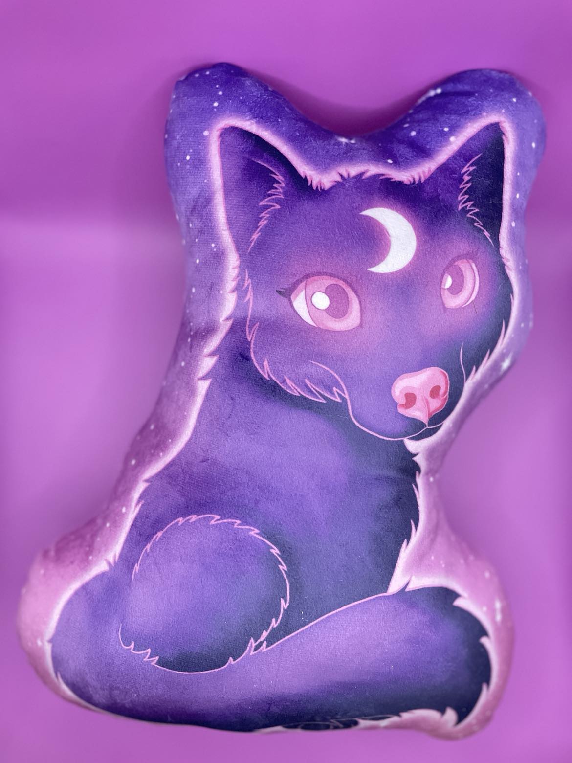 Cute Lunar Wolf Pillow