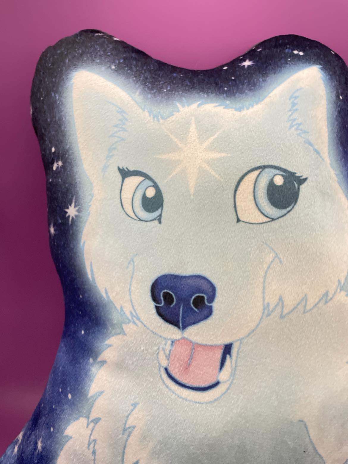 Cute Star Wolf Pillow Shadowolf Art