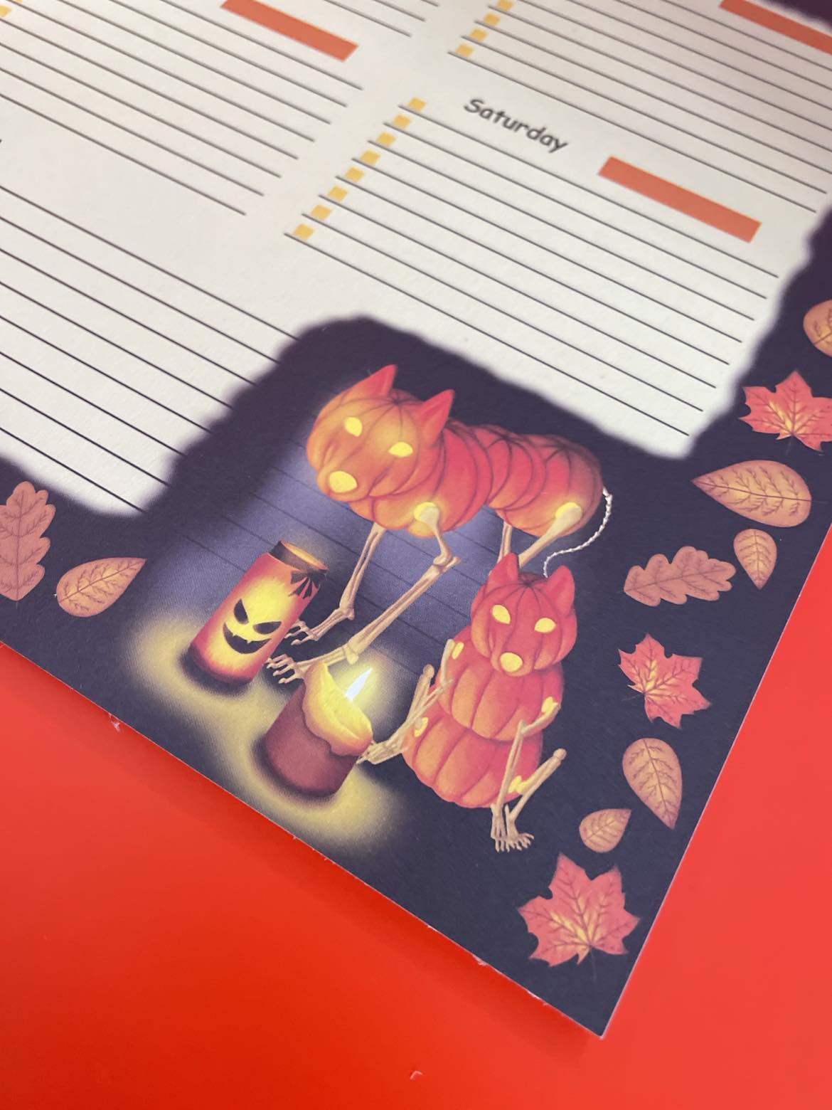 Halloween 2024 Weekly Planner Shadowolf Art