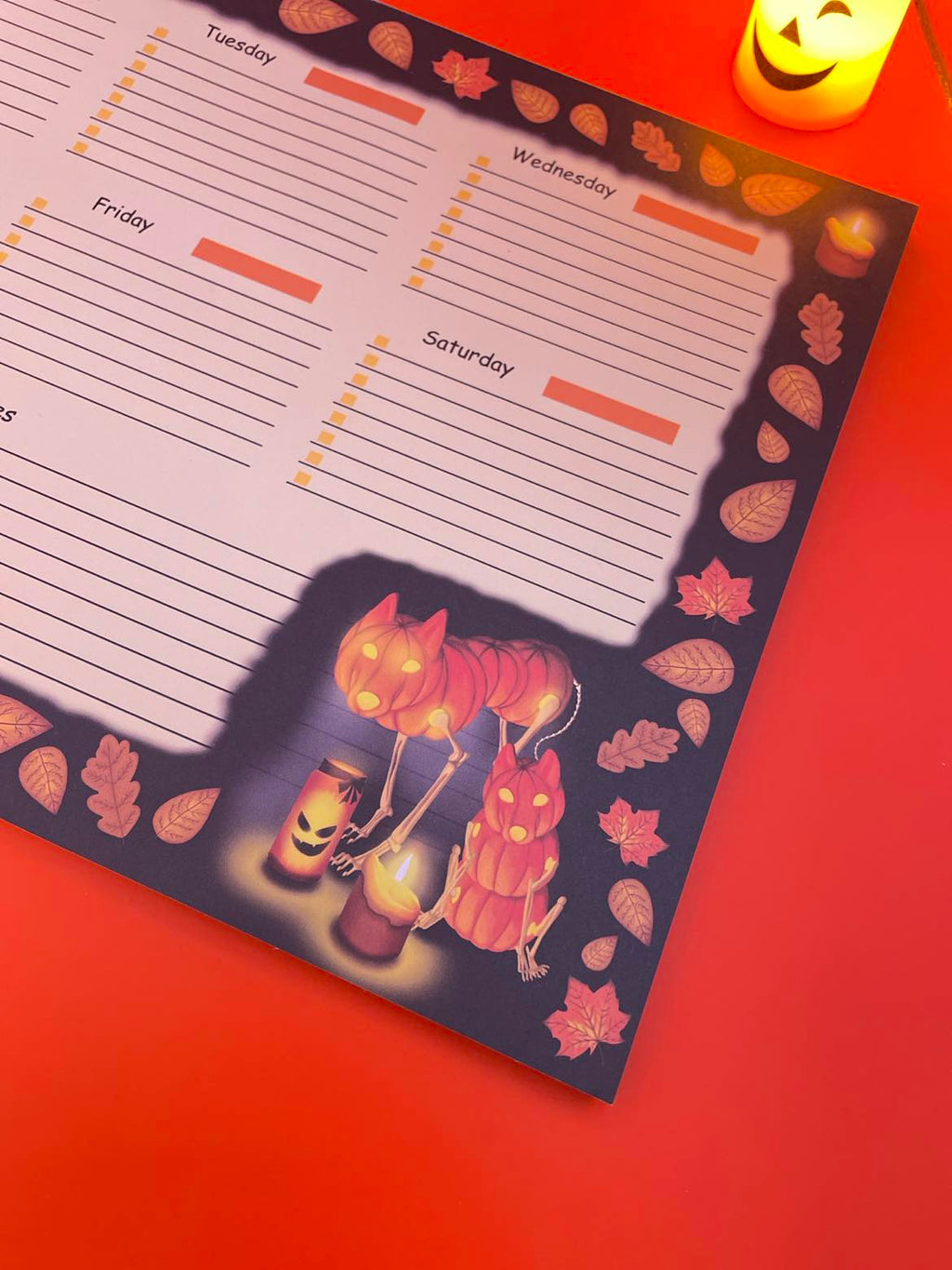Halloween 2024 Weekly Planner Shadowolf Art
