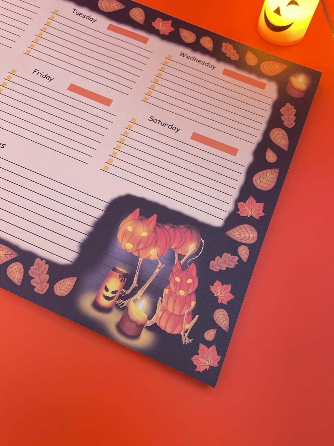 Halloween 2024 Weekly Planner Shadowolf Art