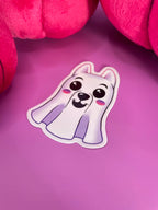 Ghost Pup Sticker Shadowolf Art