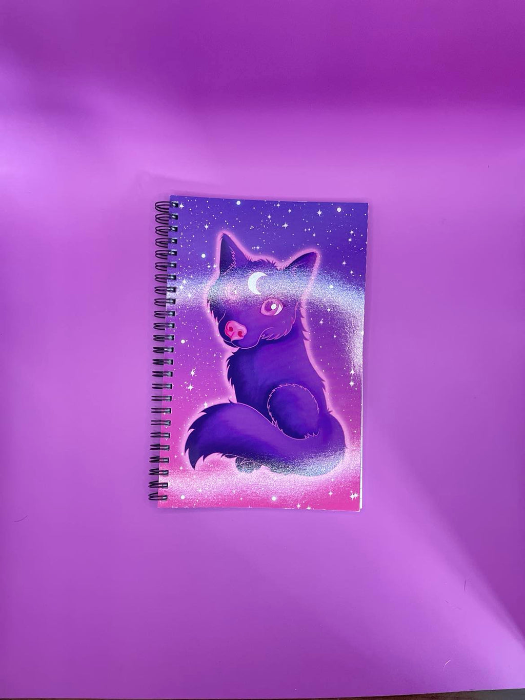 Cute Lunar Wolf Notebook Shadowolf Art