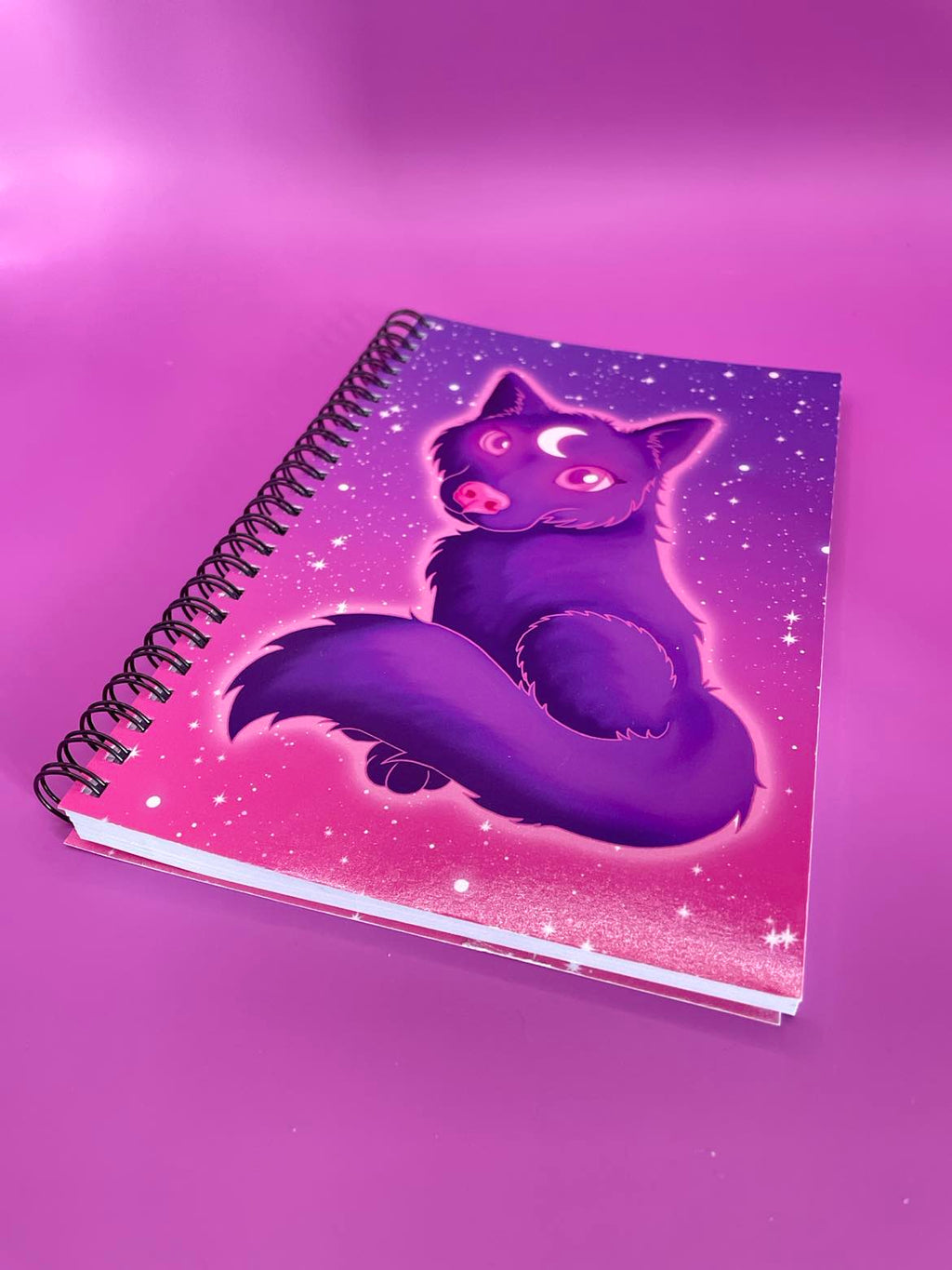 Cute Lunar Wolf Notebook Shadowolf Art
