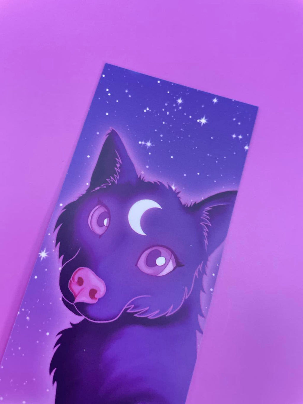 Cute Lunar Wolf Bookmark Shadowolf Art