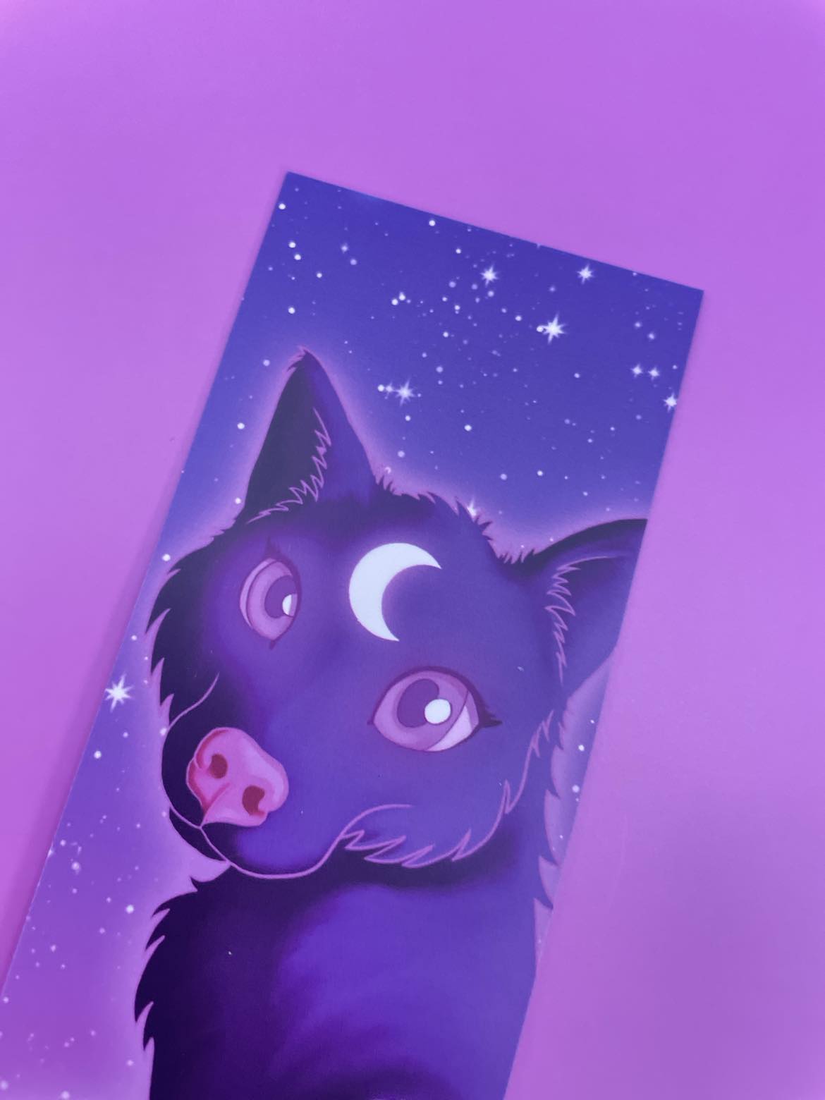 Cute Lunar Wolf Bookmark