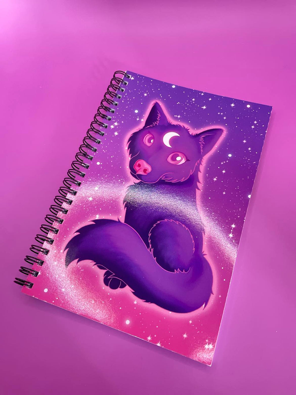 Cute Lunar Wolf Notebook Shadowolf Art