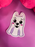 Ghost Pup Sticker Shadowolf Art