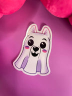 Ghost Pup Sticker Shadowolf Art