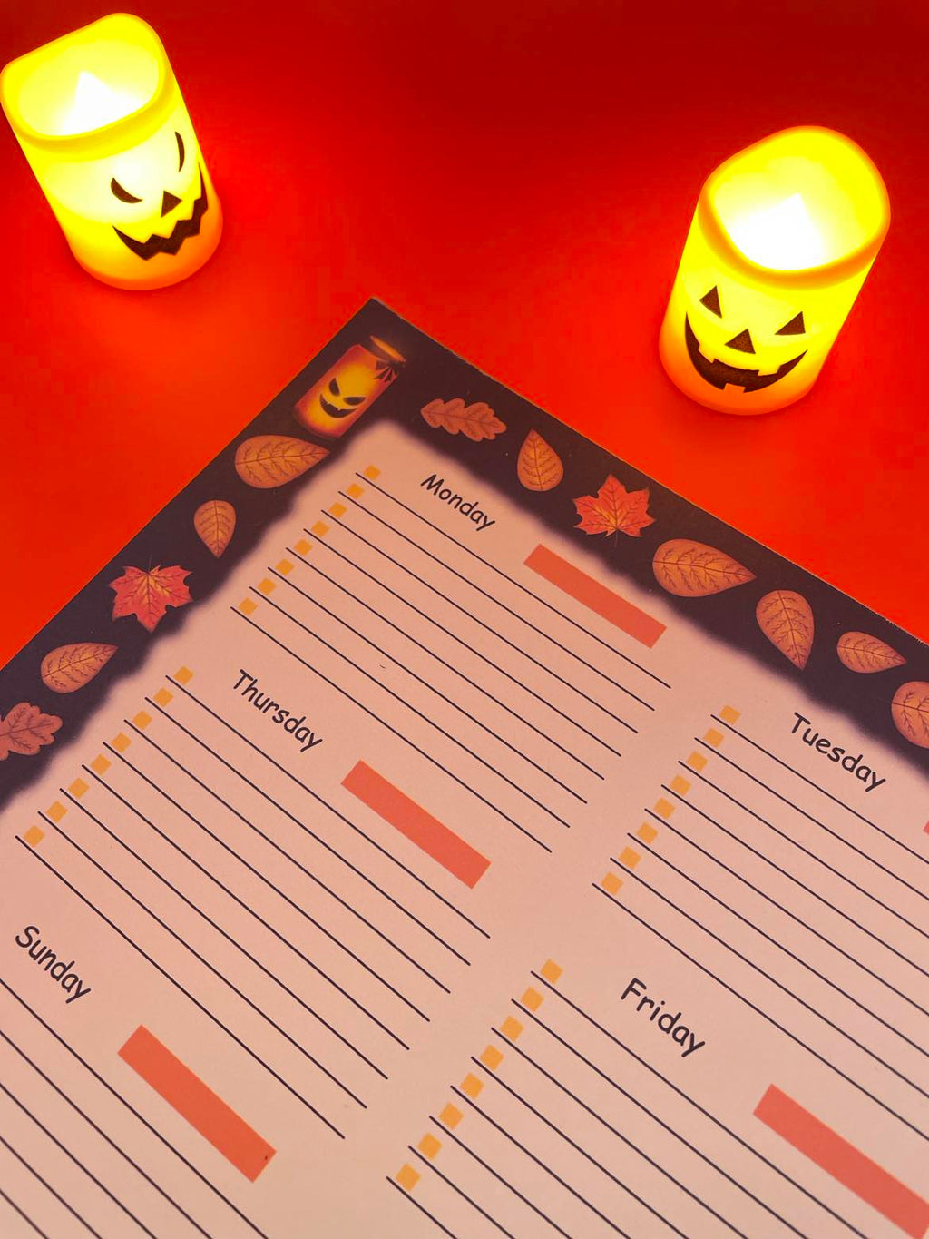 Halloween 2024 Weekly Planner Shadowolf Art