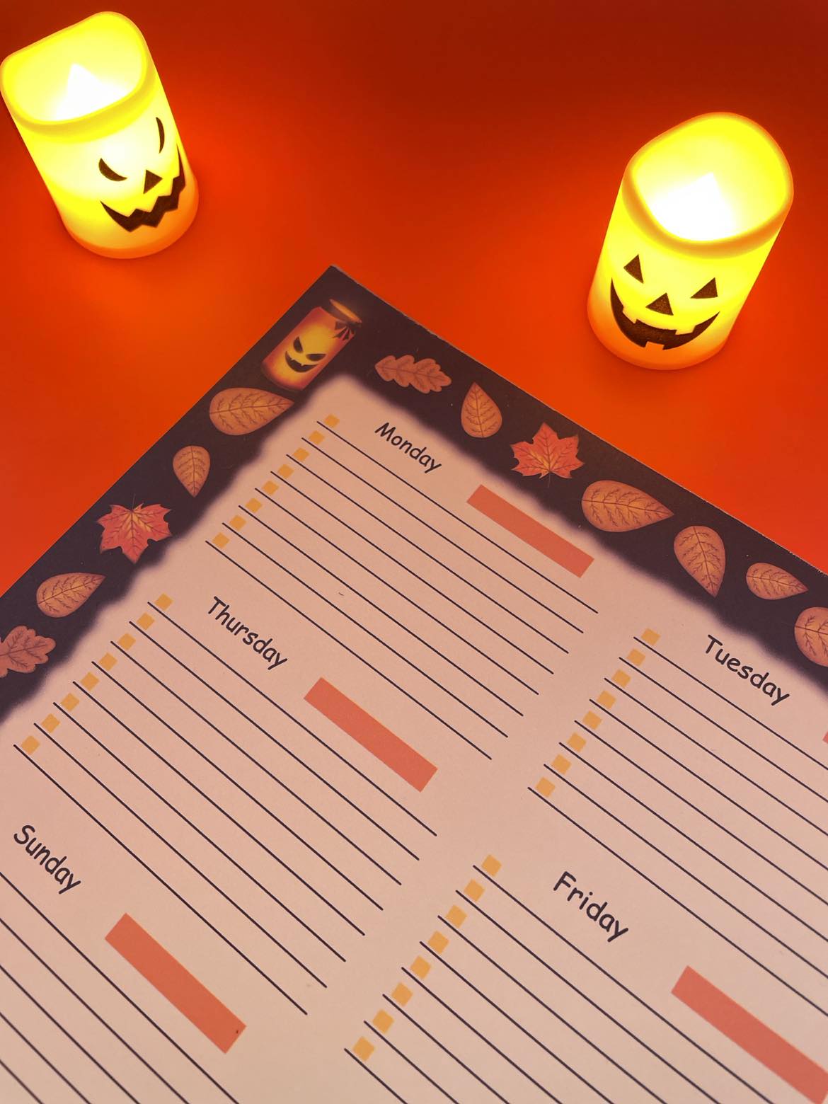 Halloween 2024 Weekly Planner Shadowolf Art