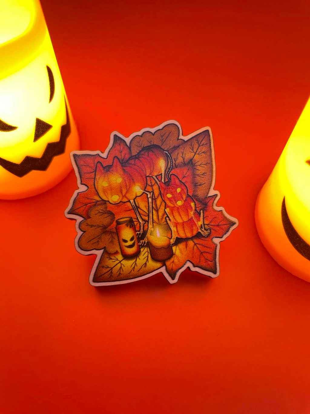 Halloween 2024 Wooden Pin Shadowolf Art
